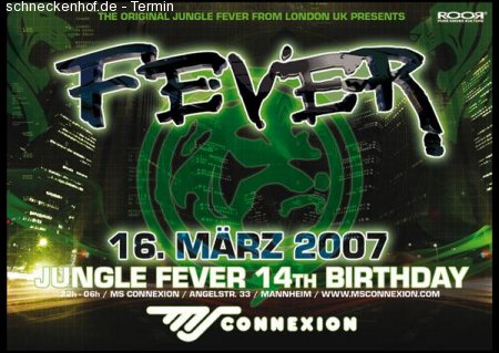 JUNGLE FEVER 14th BIRTHDAY Werbeplakat