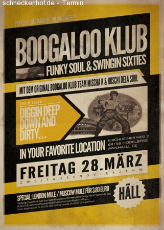 Boogaloo Klub Werbeplakat