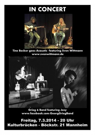 Grieg and Band - Tine goes Acoustic Werbeplakat