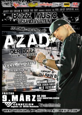 Bozz Music hosted by AZAD Werbeplakat