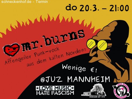MR. BURNS - geiler Punkrock aus dem hohe Werbeplakat
