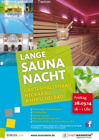 Lange Saunanacht Werbeplakat