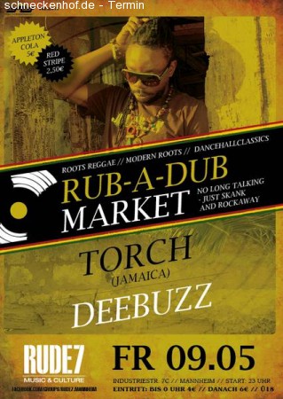 Rub-A-Dub Market mit Torch (Jamaica) Werbeplakat