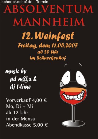 12. Absolventum - Weinfest Werbeplakat