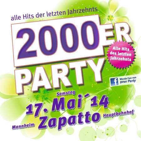 2000´er Party Werbeplakat