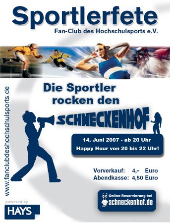 Sportlerfete Werbeplakat