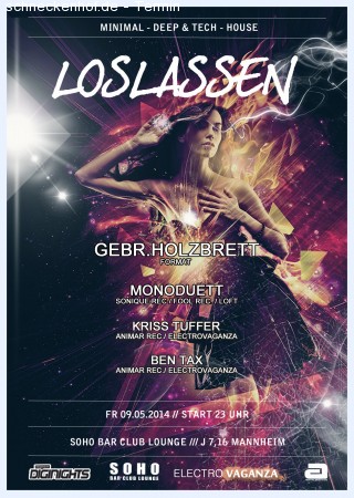 LOSLASSEN ♥ Gebr.Holzbrett & MonoDuett Werbeplakat