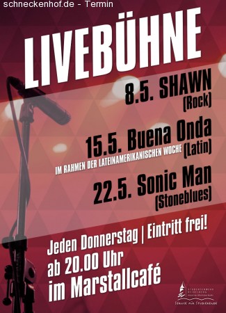 LiveBühne! Im Rahmen des Festivals Latin Werbeplakat
