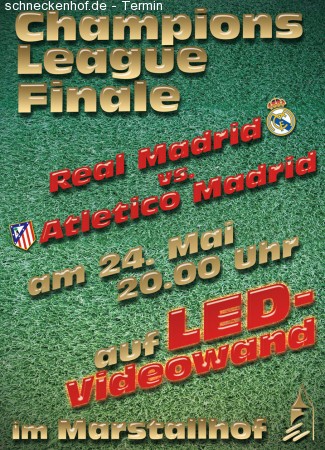 Champions-League-Finale auf LED-Leinwand Werbeplakat