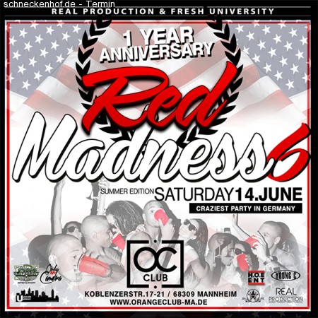 Red Madness 6 - 1 Year Anniversary Werbeplakat