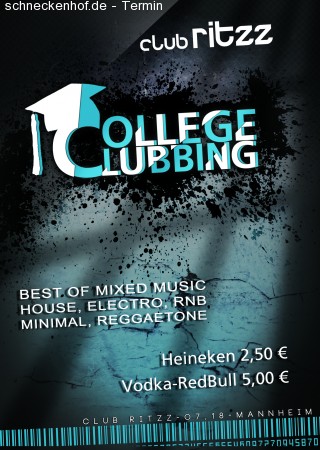 College Clubbing @ Club Ritzz Werbeplakat