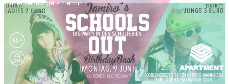 School Out - Jamiro’s Birthday Bash Werbeplakat