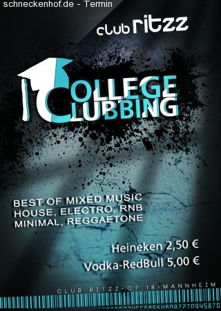 College Clubbing Werbeplakat