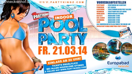 Indoor Poolparty Werbeplakat