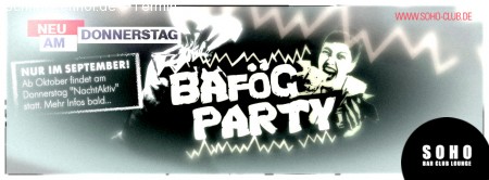 BAföG Party – nicht nur für Studenten Werbeplakat