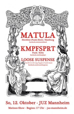 live: Matula + Kmpfsprt + Loose Suspense Werbeplakat