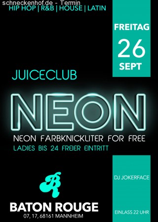 Juice Club - Neon Night Werbeplakat