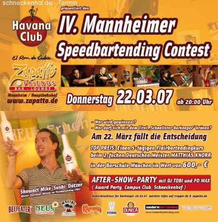 Speedbartending - Party Werbeplakat