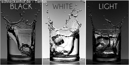 Black Light White Party Werbeplakat
