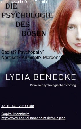 Lydia Benecke Werbeplakat