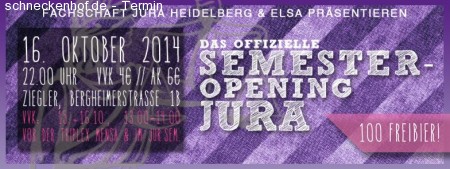 Semesteropening Jura Werbeplakat