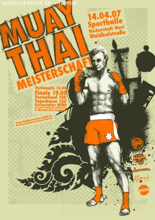 BW Muay Thai Meisterschaft Werbeplakat