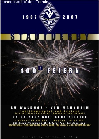 DERBY Waldhof - VfR & Fanfest! Werbeplakat