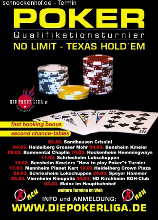 DiePokerliga.de Texas Hold'em Werbeplakat