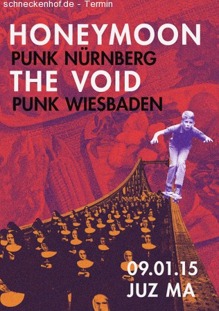 Honeymoon (punk!) & The Void (post punk) Werbeplakat