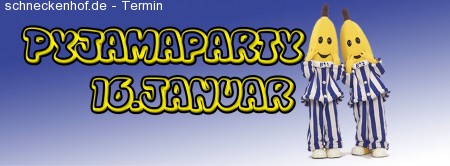 Bananaparties: Pyjamaparty Werbeplakat