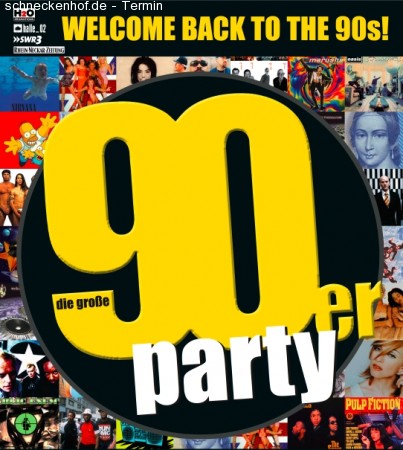 90er - Faschingsparty Werbeplakat