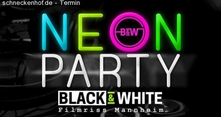 NEON Party - B&W Werbeplakat