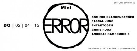 Mini Error - Techno am Gründonnerstag Werbeplakat