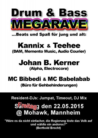 Drum & Bass MegaRave (feat. Jumpat) Werbeplakat