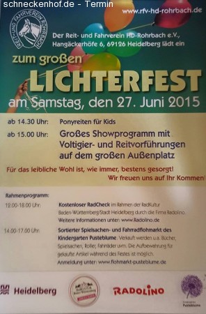 Lichterfest Werbeplakat