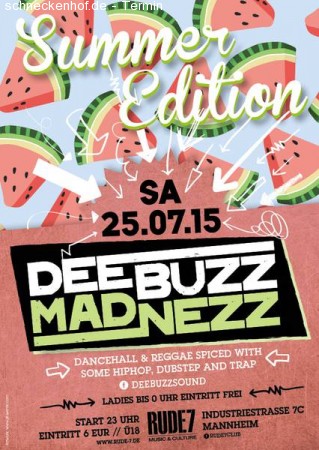 Dancehall Summer Party W DeeBuzz Werbeplakat