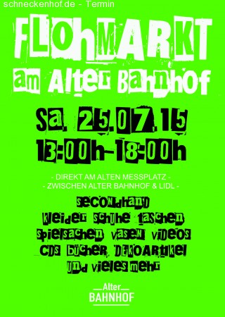 Flohmarkt am Alter Bahnhof Werbeplakat