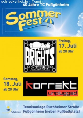 „Korrekt“ auf dem Sommerfest des TCF Werbeplakat