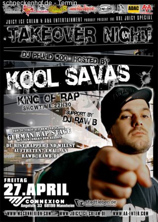 Take Over Night Kool Savas Werbeplakat