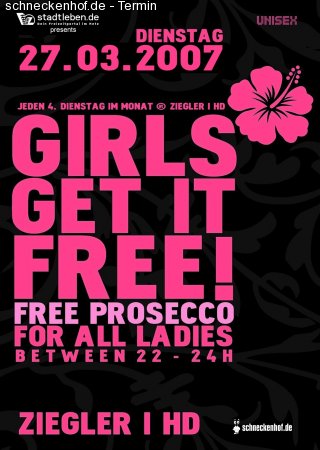 Girls Get It Free Werbeplakat