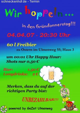 Wir hoppeln... Werbeplakat