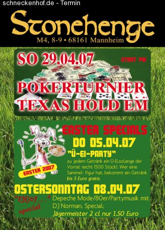 Pokerturnier - Texas Hold Em Werbeplakat