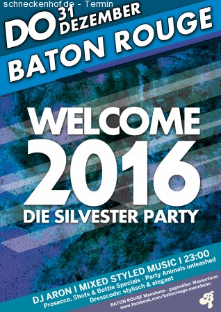 Welcome 2016! Die Silvester Party Werbeplakat