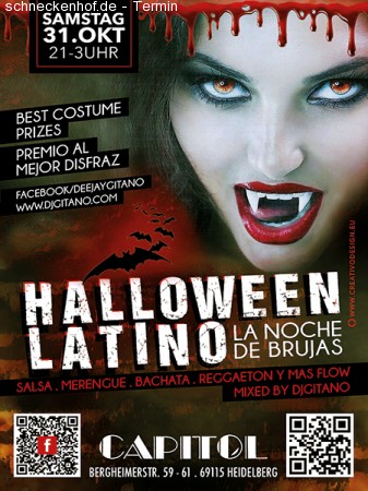 Halloween Latino by Dj Gitano Werbeplakat