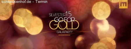 Go for Gold! Gala-Party Silvester 2015 Werbeplakat
