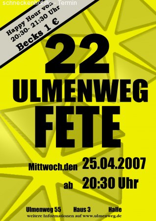 Ulmenwegfete Werbeplakat