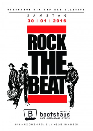 Rock The Beat - Oldschool Hip Hop Werbeplakat