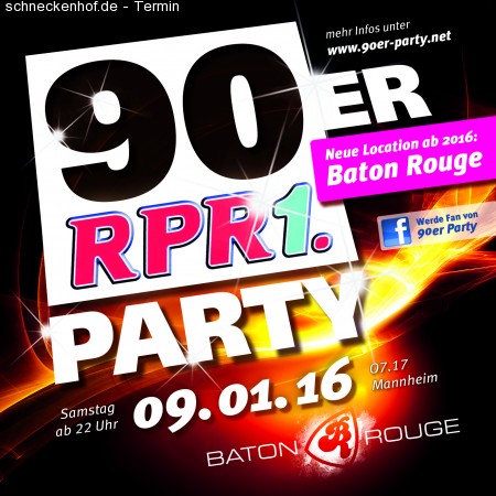 RPR1.90er Party Werbeplakat