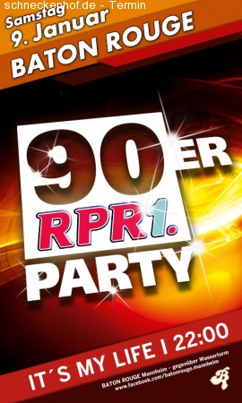 RPR1. 90ER PARTY Werbeplakat