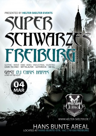 Super Schwarzes Freiburg Werbeplakat